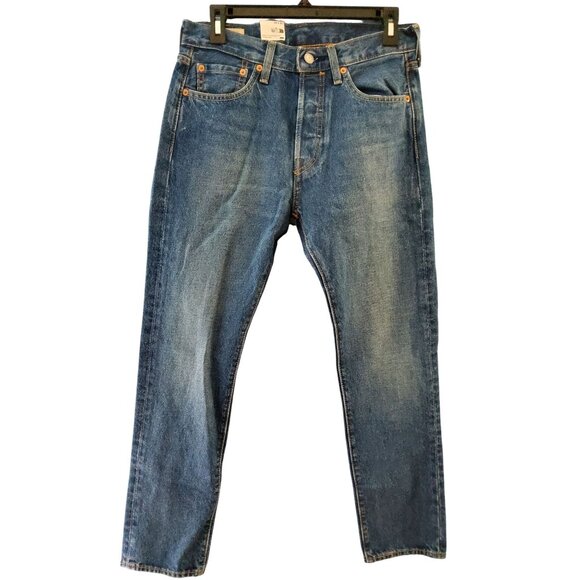 Levis Premium 501 Original Fit Jeans 29x30 Men’s Button-Fly Straight Leg Denim C - Picture 2 of 12